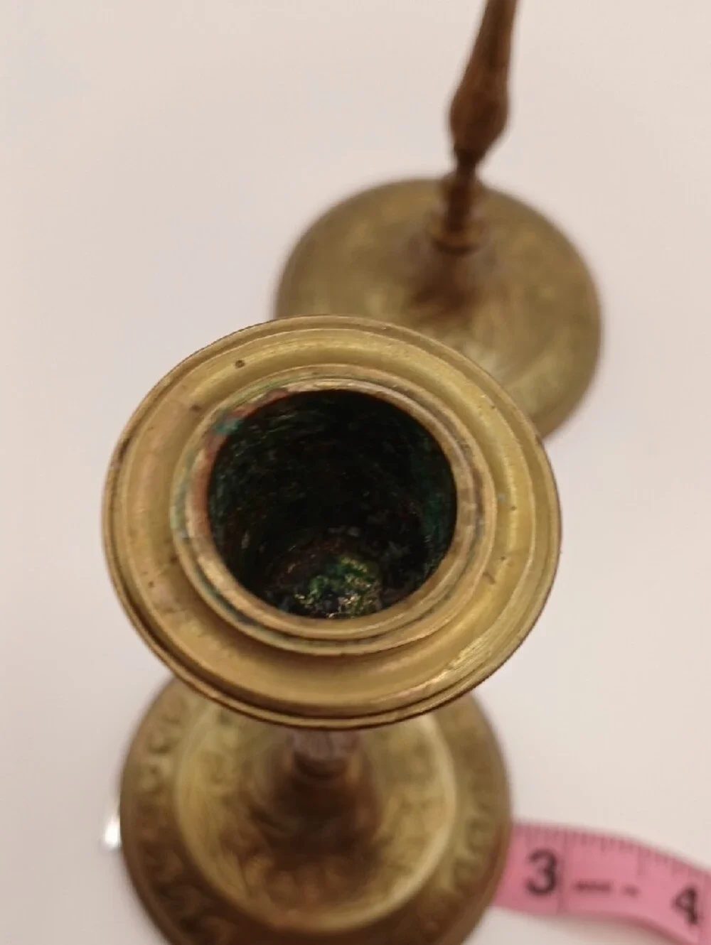 Pair VTG Brass Taper Candle Holders 5